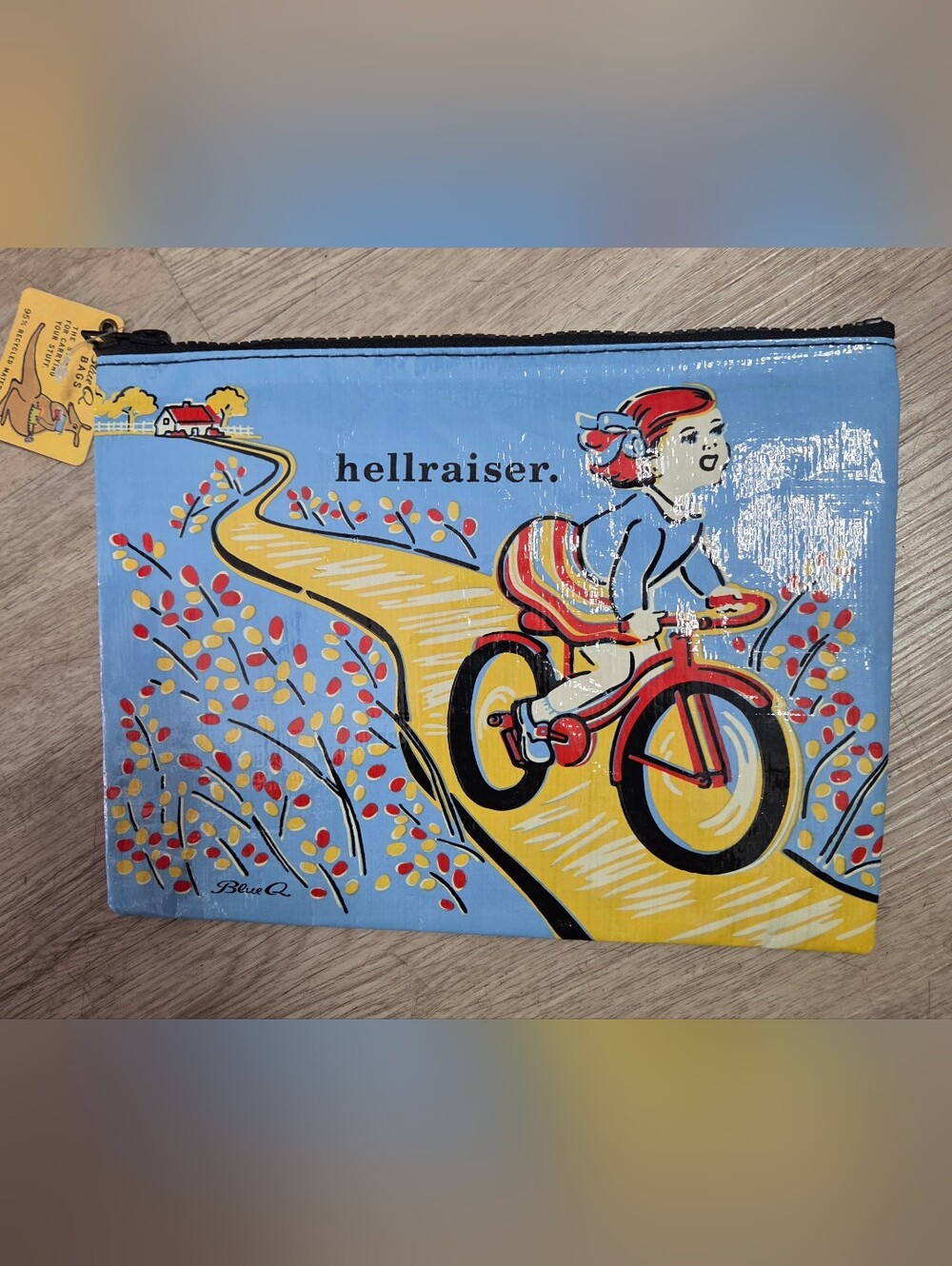 Hellraiser Retro Girl on Bicycle Cosmetic Bag